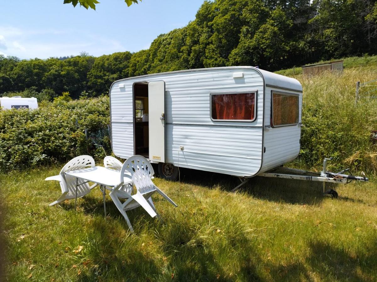 Camping La Foret Du Morvan Vintage Caravan Larochemillay Esterno foto